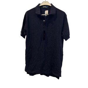 Ralph Lauren POLO NEW NWT Blue pique cotton short sleeved shirt M
